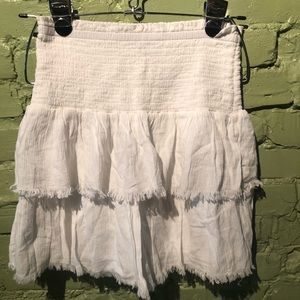 American eagle white tiered pull on skirt XS aerie